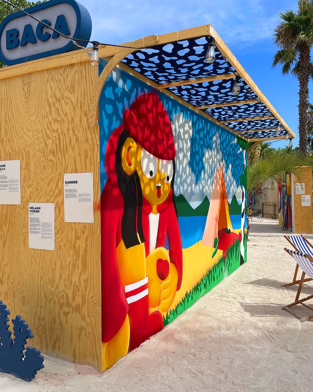 Fresque de peinture aux prairies de la mer